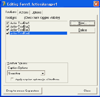 Компонент TActionManager